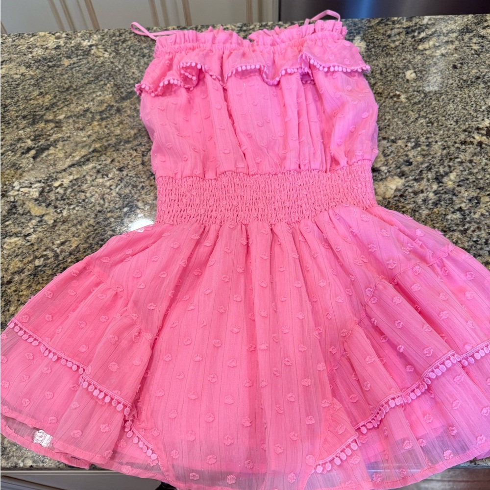 Pink Ruffled Dress Katie J NYC Juniors size small